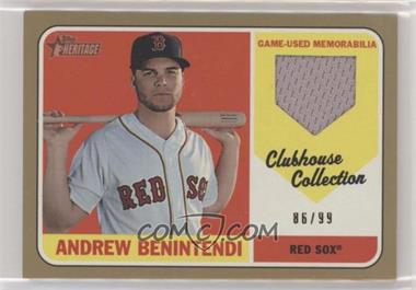 2018 Topps Heritage High Number - Clubhouse Collection Relics - Gold #CCR-ABE - Andrew Benintendi /99