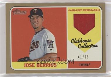2018 Topps Heritage High Number - Clubhouse Collection Relics - Gold #CCR-JBE - Jose Berrios /99