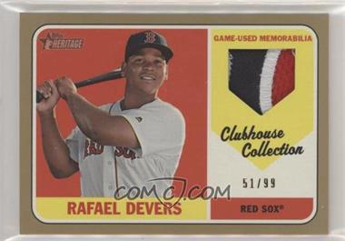 2018 Topps Heritage High Number - Clubhouse Collection Relics - Gold #CCR-RD - Rafael Devers /99