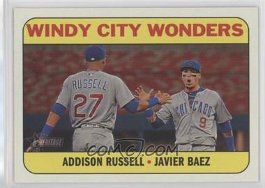 2018 Topps Heritage High Number - Combo Cards #CC-7 - Addison Russell, Javier Baez