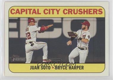 2018 Topps Heritage High Number - Combo Cards #CC-9 - Juan Soto, Bryce Harper