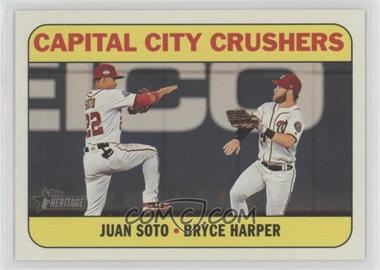 2018 Topps Heritage High Number - Combo Cards #CC-9 - Juan Soto, Bryce Harper