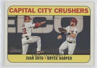 2018 Topps Heritage High Number - Combo Cards #CC-9 - Juan Soto, Bryce Harper