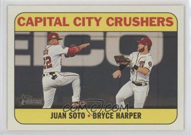 2018 Topps Heritage High Number - Combo Cards #CC-9 - Juan Soto, Bryce Harper