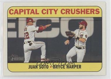 2018 Topps Heritage High Number - Combo Cards #CC-9 - Juan Soto, Bryce Harper