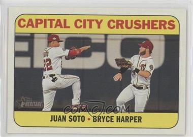 2018 Topps Heritage High Number - Combo Cards #CC-9 - Juan Soto, Bryce Harper