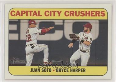 2018 Topps Heritage High Number - Combo Cards #CC-9 - Juan Soto, Bryce Harper