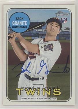 2018 Topps Heritage High Number - Real One Autographs #ROA-ZG - Zack Granite