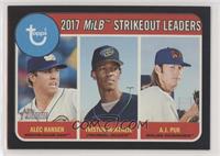 League Leaders - Alec Hansen, Triston McKenzie, A.J. Puk [Noted] #/50