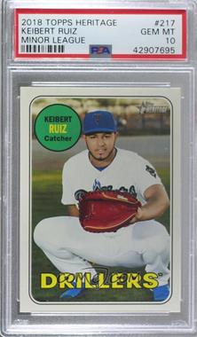 2018 Topps Heritage Minor League Edition - [Base] #217 - Short Print - Keibert Ruiz [PSA 10 GEM MT]