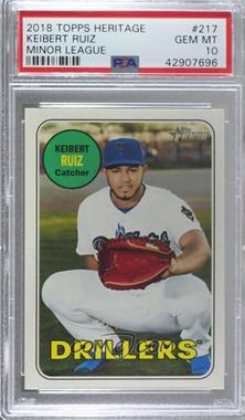 2018 Topps Heritage Minor League Edition - [Base] #217 - Short Print - Keibert Ruiz [PSA 10 GEM MT]