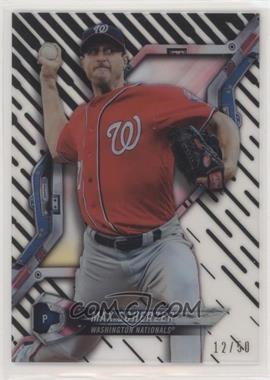 2018 Topps High Tek - [Base] - Pattern 1 Waves/Diagonals Black Rainbow Foil #HT-MS - Max Scherzer /50