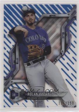 2018 Topps High Tek - [Base] - Pattern 1 Waves/Diagonals Blue Rainbow Foil #HT-NA - Nolan Arenado /150