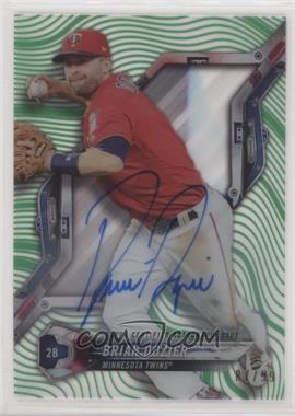 2018 Topps High Tek - [Base] - Pattern 1 Waves/Diagonals Green Autographs #HT-BD - Brian Dozier /99