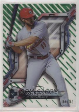 2018 Topps High Tek - [Base] - Pattern 1 Waves/Diagonals Green Magma Diffractor #HT-PD - Paul DeJong /99