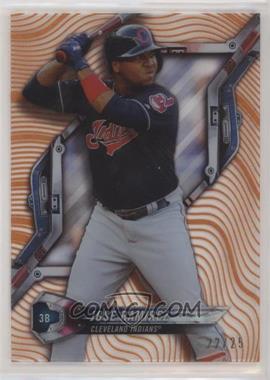 2018 Topps High Tek - [Base] - Pattern 1 Waves/Diagonals Orange Galactic Diffractor #HT-JR - Jose Ramirez /25