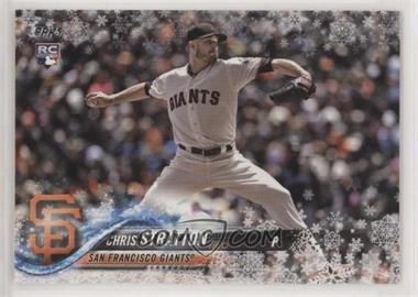 2018 Topps Holiday - WalMart Mega Box [Base] - Metallic Snowflake #HMW4 - Chris Stratton