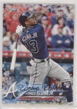 2018 Topps Holiday - WalMart Mega Box [Base] - Metallic Snowflake #HMW50 - Ronald Acuna Jr.