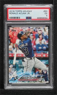 2018 Topps Holiday - WalMart Mega Box [Base] #HMW50 - Ronald Acuna Jr. [PSA 5 EX]