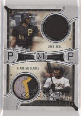 2018 Topps Museum Collection - Dual Meaningful Material Patch Relics #DA-JS - Josh Bell, Starling Marte /50