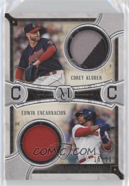 2018 Topps Museum Collection - Dual Meaningful Material Patch Relics #DA-KE - Corey Kluber, Edwin Encarnacion /50