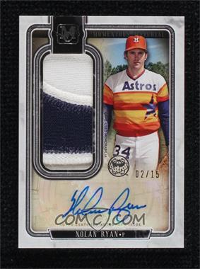 2018 Topps Museum Collection - Momentous Material Jumbo Patch Autographs #JPA-NR - Nolan Ryan /15
