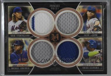 2018 Topps Museum Collection - Primary Pieces Quad Relics - Copper #FPQR-NYM - Noah Syndergaard, Michael Conforto, Jacob deGrom, Yoenis Cespedes /75