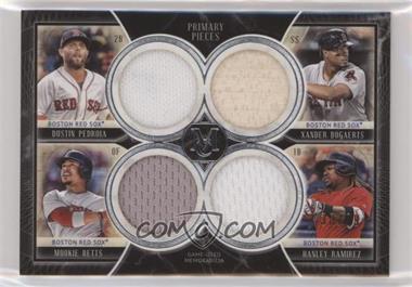 2018 Topps Museum Collection - Primary Pieces Quad Relics #FPQR-BSN - Dustin Pedroia, Mookie Betts, Xander Bogaerts, Hanley Ramirez /99