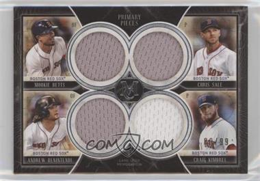 2018 Topps Museum Collection - Primary Pieces Quad Relics #FPQR-SOX - Andrew Benintendi, Mookie Betts, Chris Sale, Craig Kimbrel /99