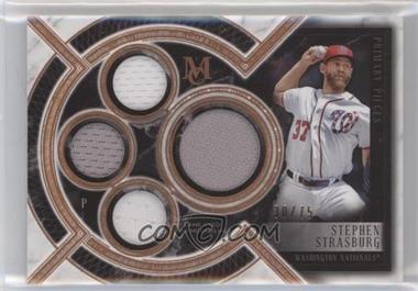 2018 Topps Museum Collection - Primary Pieces Single Player Quad Relics - Copper #SPQR-SS - Stephen Strasburg /75