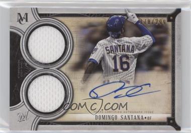 2018 Topps Museum Collection - Signature Swatches Dual Relic Autographs #DRA-DS - Domingo Santana /299