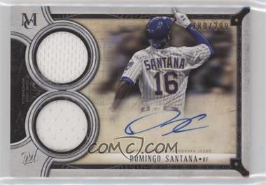 2018 Topps Museum Collection - Signature Swatches Dual Relic Autographs #DRA-DS - Domingo Santana /299