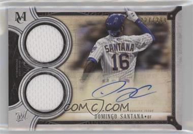2018 Topps Museum Collection - Signature Swatches Dual Relic Autographs #DRA-DS - Domingo Santana /299