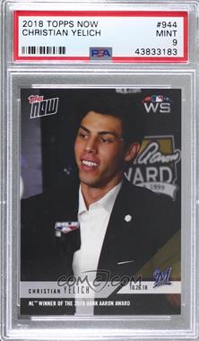 2018 Topps Now - [Base] #944 - World Series - Christian Yelich /468 [PSA 9 MINT]