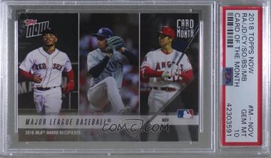 2018 Topps Now - Card of the Month #M-NOV - 2018 MLB Award Recipients /1001 [PSA 10 GEM MT]