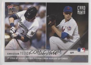 2018 Topps Now - Card of the Month #M-SEPT - Christian Yelich, Jacob deGrom /1002
