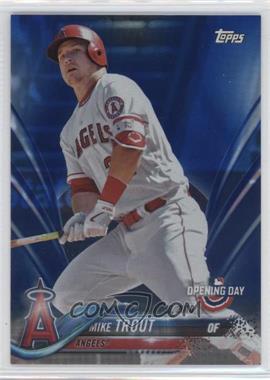 2018 Topps Opening Day - [Base] - Rainbow Blue Foil #4 - Mike Trout