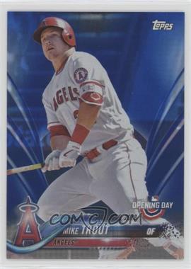 2018 Topps Opening Day - [Base] - Rainbow Blue Foil #4 - Mike Trout