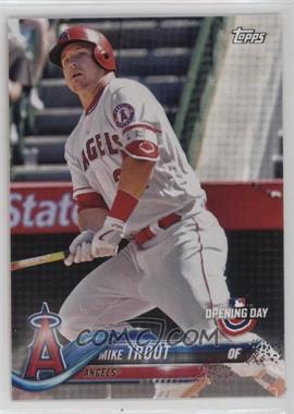 2018 Topps Opening Day - [Base] #4.1 - Mike Trout (Batting Follow-Through)