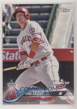 2018 Topps Opening Day - [Base] #4.1 - Mike Trout (Batting Follow-Through)