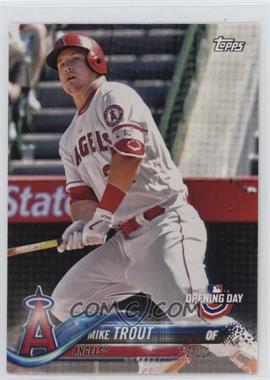 2018 Topps Opening Day - [Base] #4.1 - Mike Trout (Batting Follow-Through)