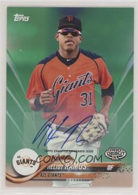 2018 Topps Pro Debut - [Base] - Green Autographs #150 - Heliot Ramos /99