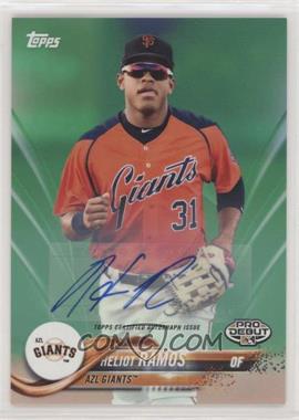 2018 Topps Pro Debut - [Base] - Green Autographs #150 - Heliot Ramos /99