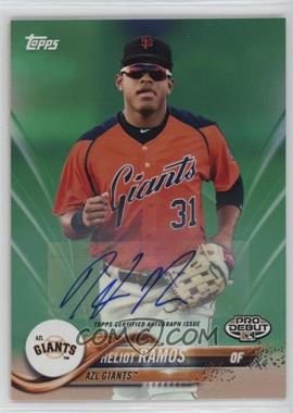 2018 Topps Pro Debut - [Base] - Green Autographs #150 - Heliot Ramos /99