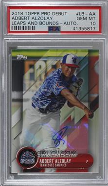 2018 Topps Pro Debut - MiLB Leaps and Bounds - Autographs #LB-AA - Adbert Alzolay /50 [PSA 10 GEM MT]