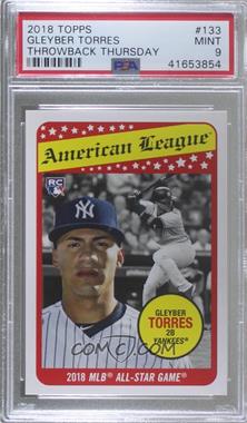 2018 Topps Throwback Thursday #TBT - Online Exclusive [Base] #133 - 1969 Topps All-Star Design - Gleyber Torres /1198 [PSA 9 MINT]