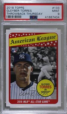 2018 Topps Throwback Thursday #TBT - Online Exclusive [Base] #133 - 1969 Topps All-Star Design - Gleyber Torres /1198 [PSA 9 MINT]