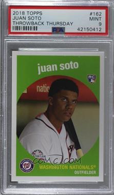 2018 Topps Throwback Thursday #TBT - Online Exclusive [Base] #162 - 1959 Topps Design - Juan Soto /1588 [PSA 9 MINT]