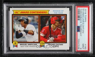 2018 Topps Throwback Thursday #TBT - Online Exclusive [Base] #190 - 1978 Topps Football Leaders Design - Miguel Andujar, Shohei Ohtani /1090 [PSA 9 MINT]