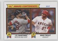 1978 Topps Football Leaders Design - J.D. Martinez, Mike Trout #/1,090